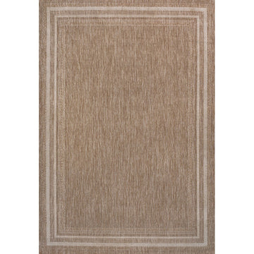 Lido Traditional Casual Pinstripe Border Area Rug